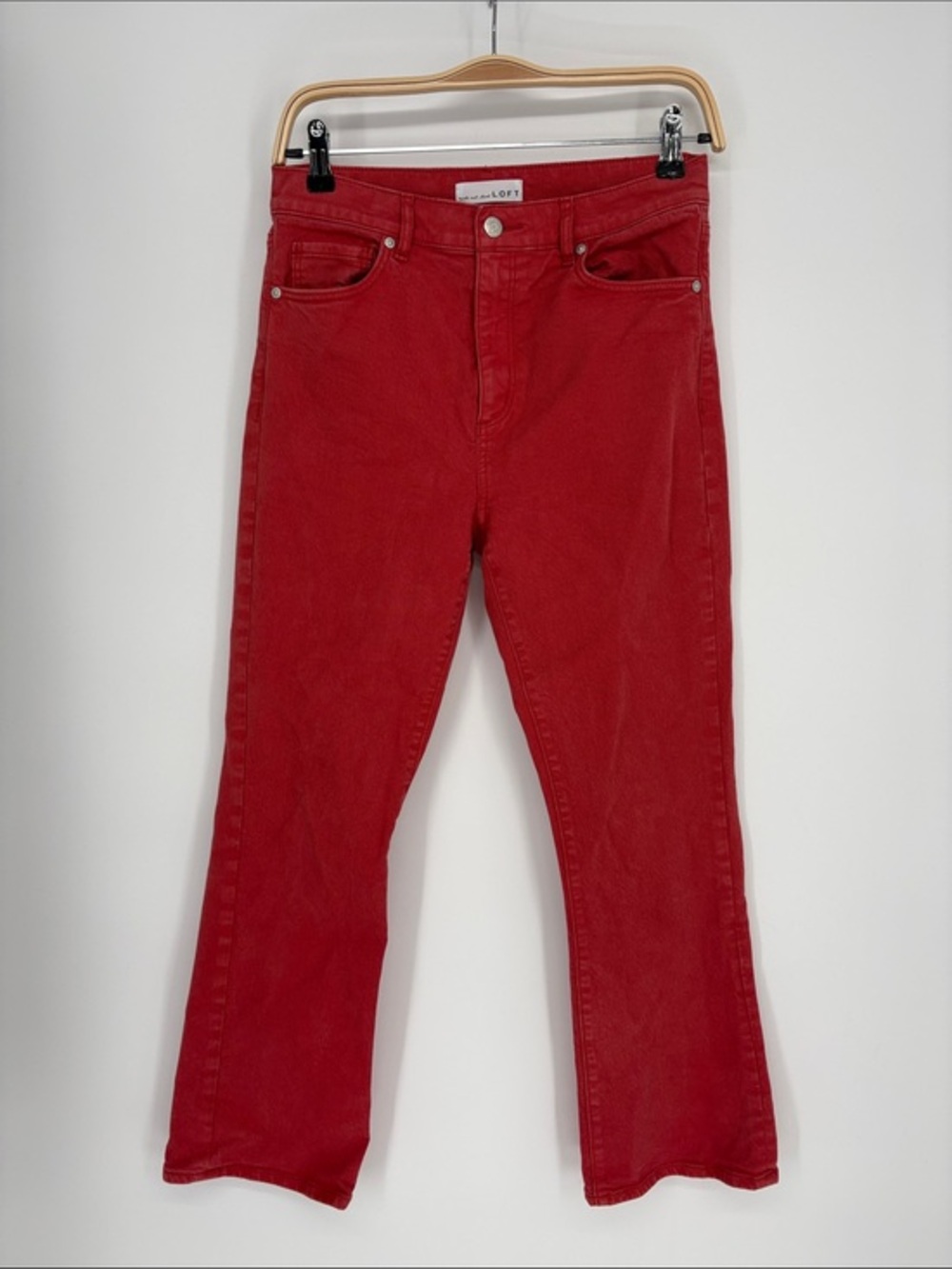 🐄 LOFT Red the kick crop Jeans